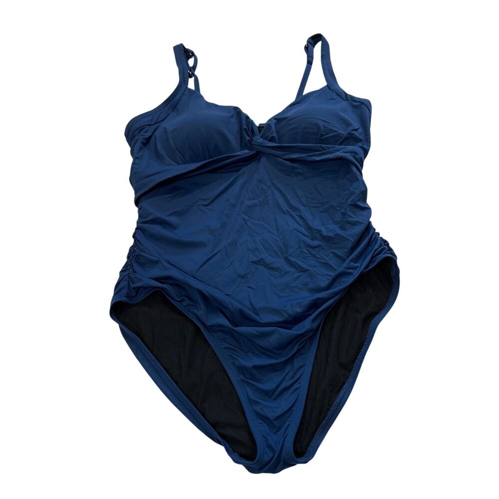 Sundance Womens Large Blue One Piece Bathing Suit Swimwear Swim Beach Vacation